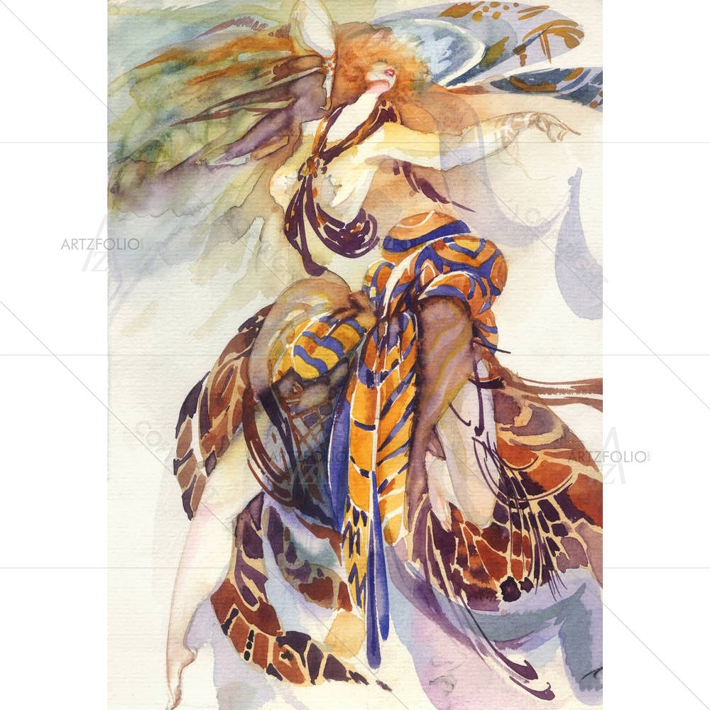 Allegory Of Paradise Bird — custom-size art design 5001606
