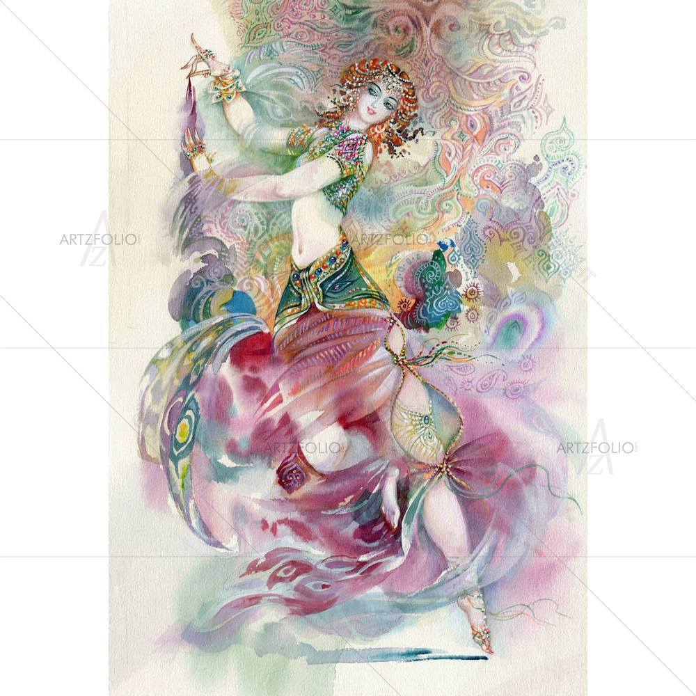 Oriental Dance Young Girl — Devotional custom art by ArtzFolio