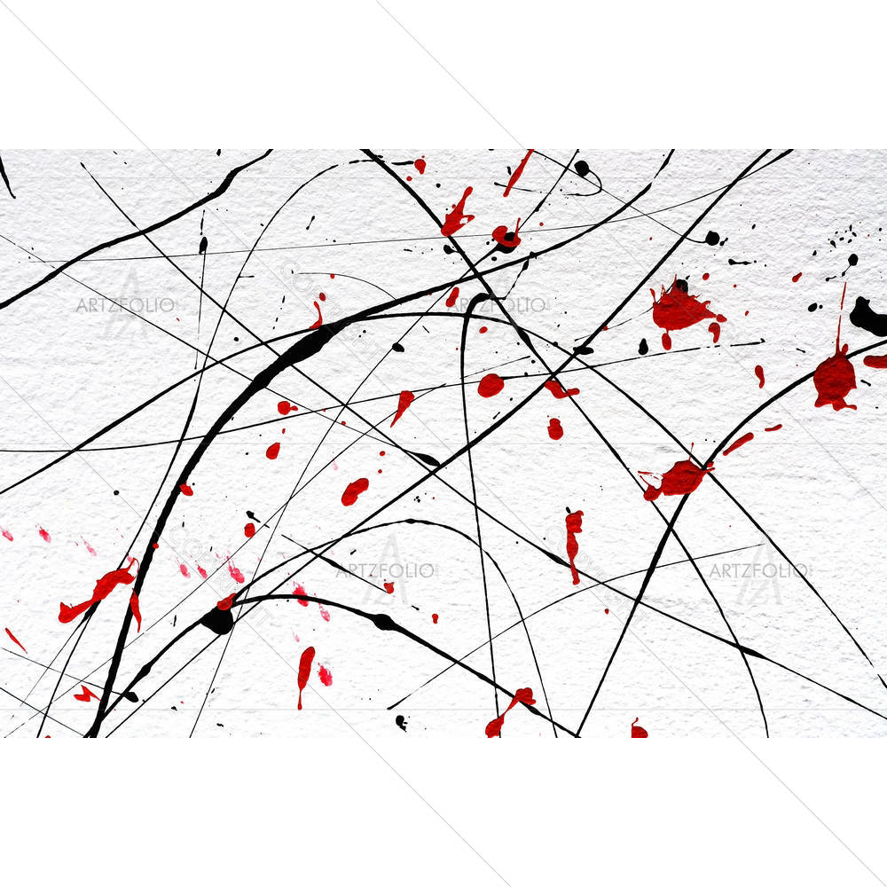 White Wall With Modern Art — custom-size art design 5001610