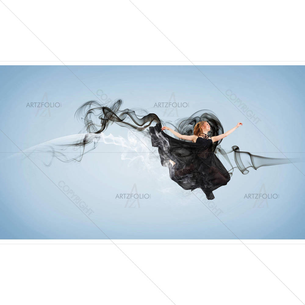 Dancer With Black Smoke D1 — custom-size art design 5001611