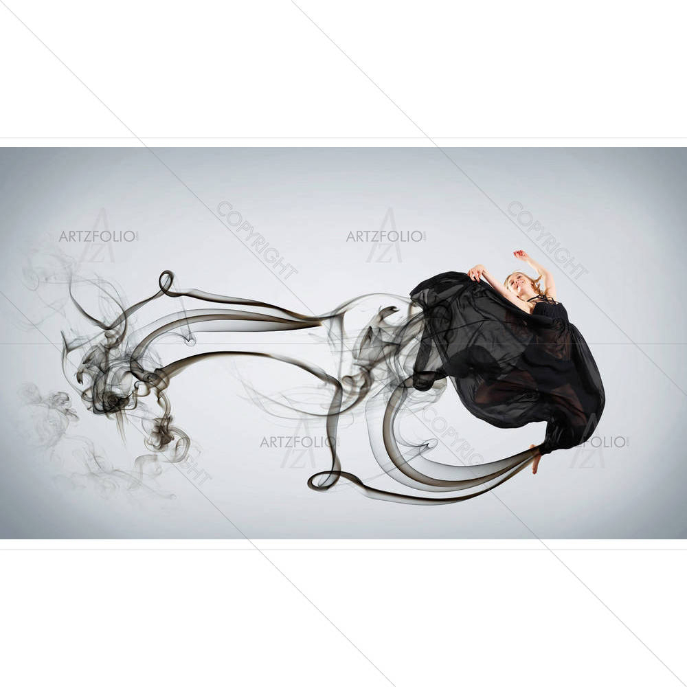 Dancer With Black Smoke D2 — custom-size art design 5001638