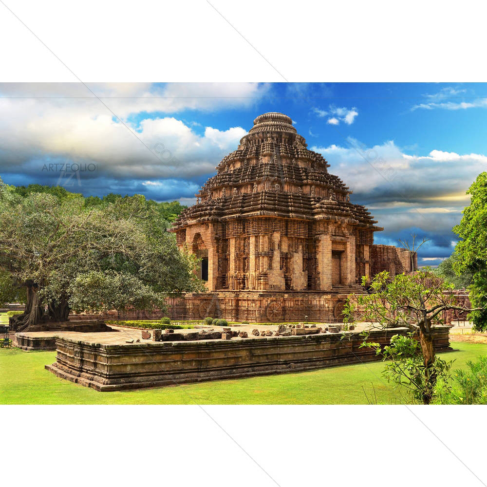 Sun God Temple In Konark, Orissa, India — custom-size art design 5001666