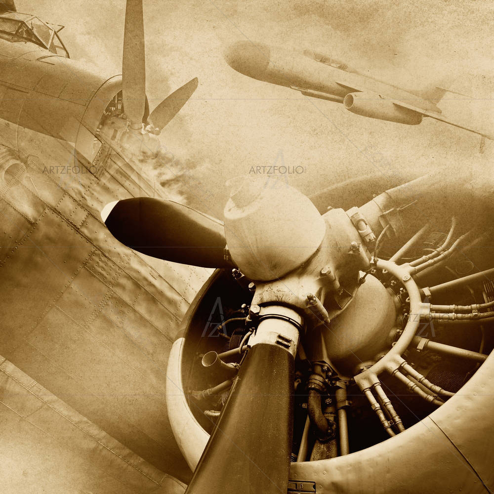 Retro Aviation Grunge Background — custom-size art design 5001688