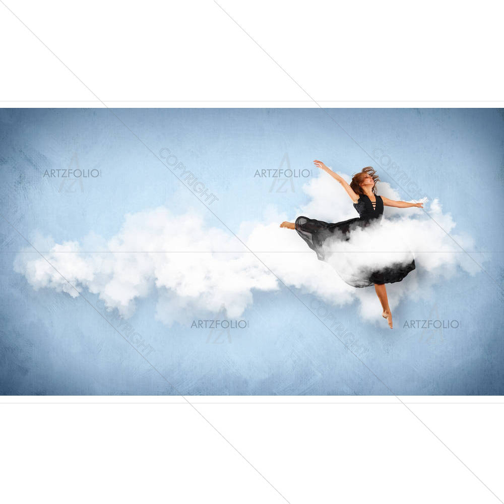 Dancing Woman With White Smoke — Culture custom art by ArtzFolio