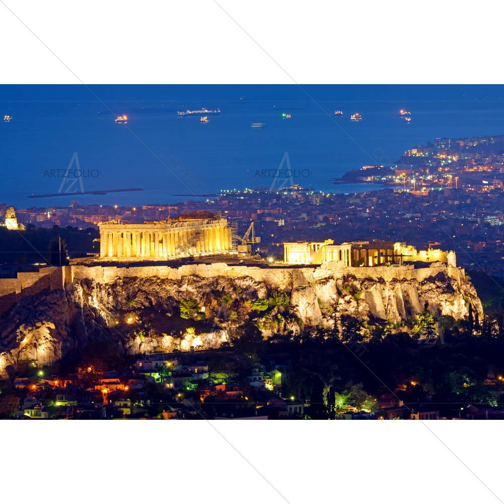 The Acropolis At Night — Architecture custom art by ArtzFolio