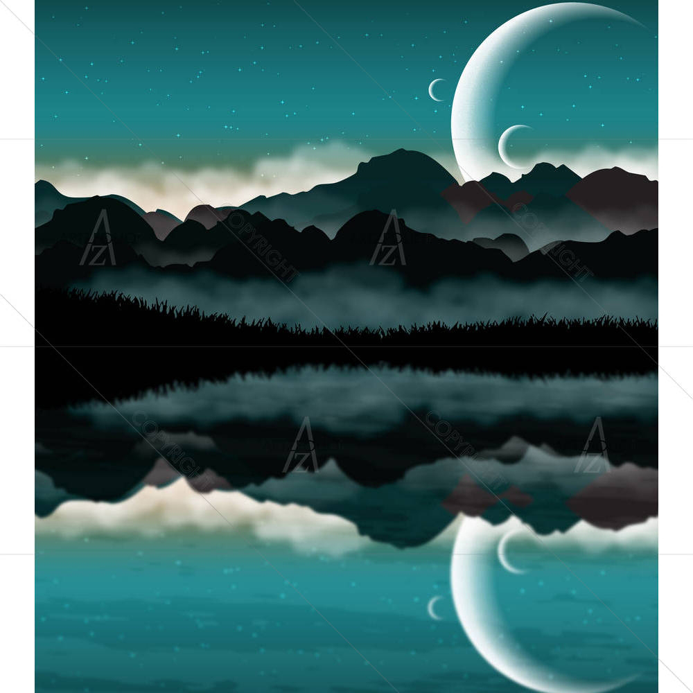 Science Fiction Landscape — Abstract custom art by ArtzFolio