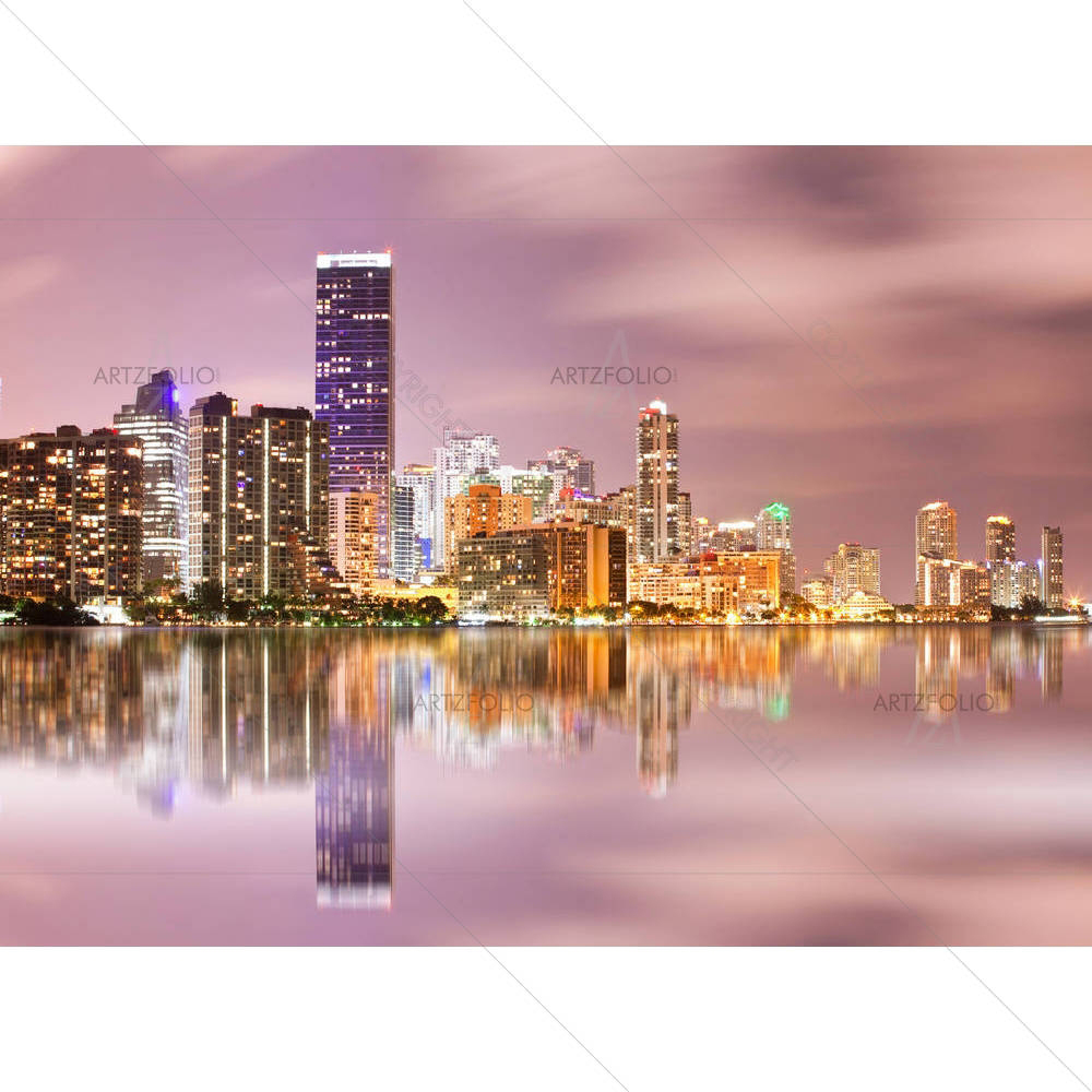 Cityscape of Miami Florida, USA — American custom art by ArtzFolio