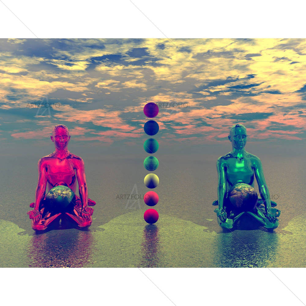 Buddha & Chakra & Earth — custom-size art design 5001767