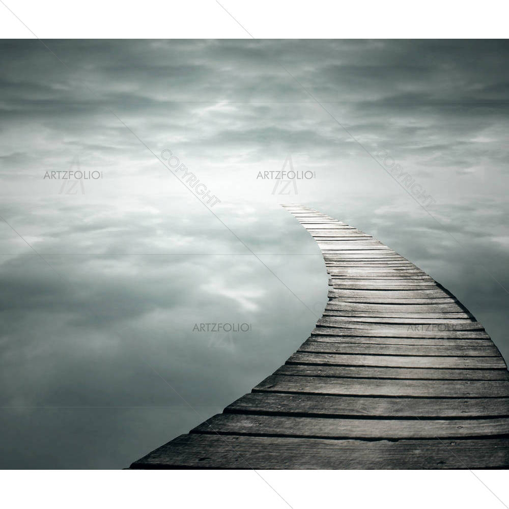 Wooden Footbridge — custom-size art design 5001768