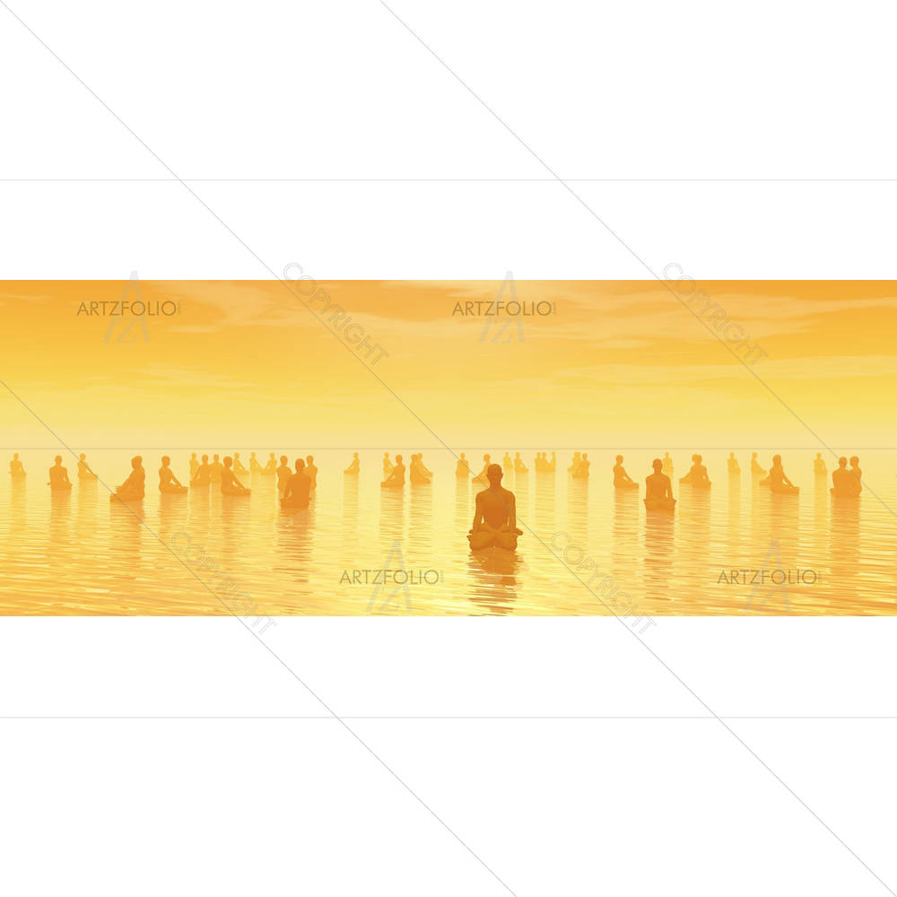 Meditation In Sunset — Devotional custom art by ArtzFolio