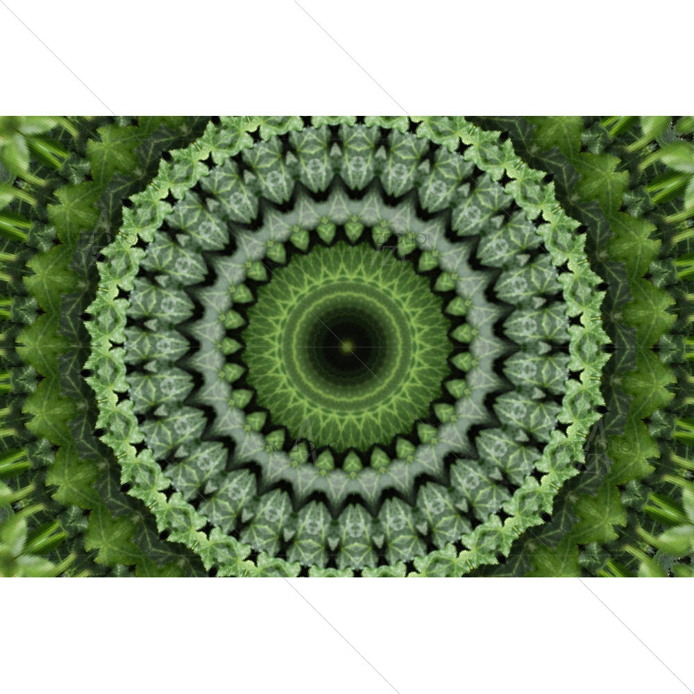 Green Leaves Ornament — custom-size art design 5001773