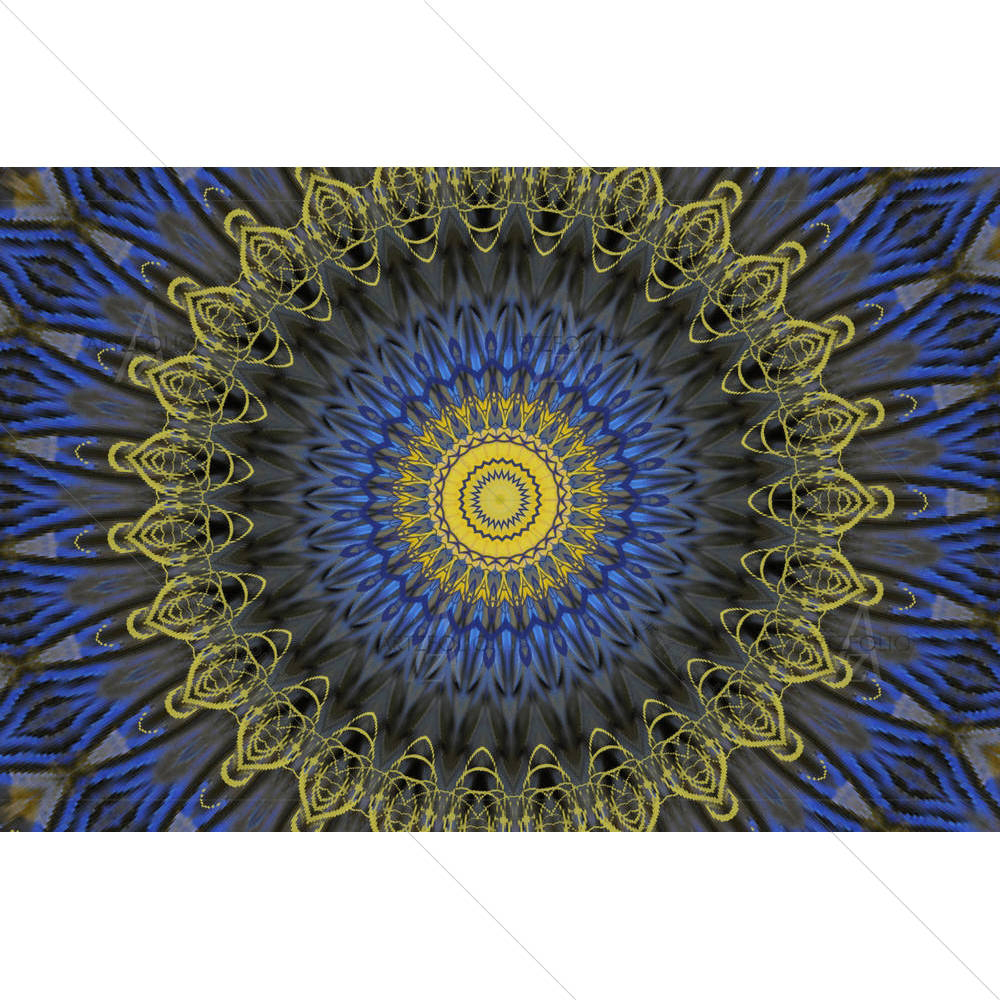 Green & Blue Ornaments — custom-size art design 5001778