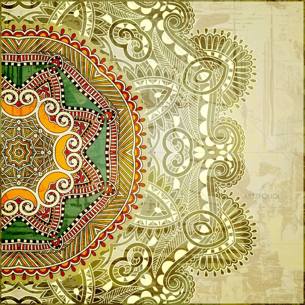Ornamental Circle D2 — Botanical custom art by ArtzFolio