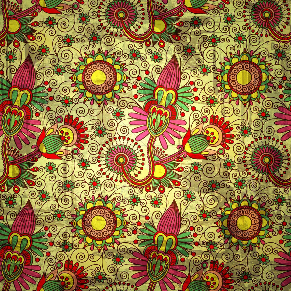 Flower Paisley Design D1 — custom-size art design 5001788