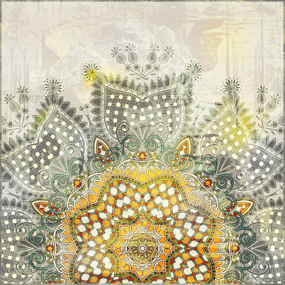 Ornamental Circle D4 — Botanical custom art by ArtzFolio