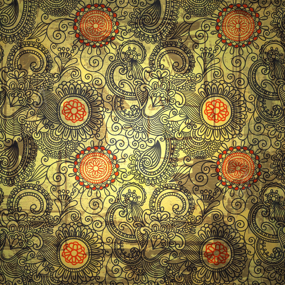 Flower Paisley Design D2 — custom-size art design 5001793