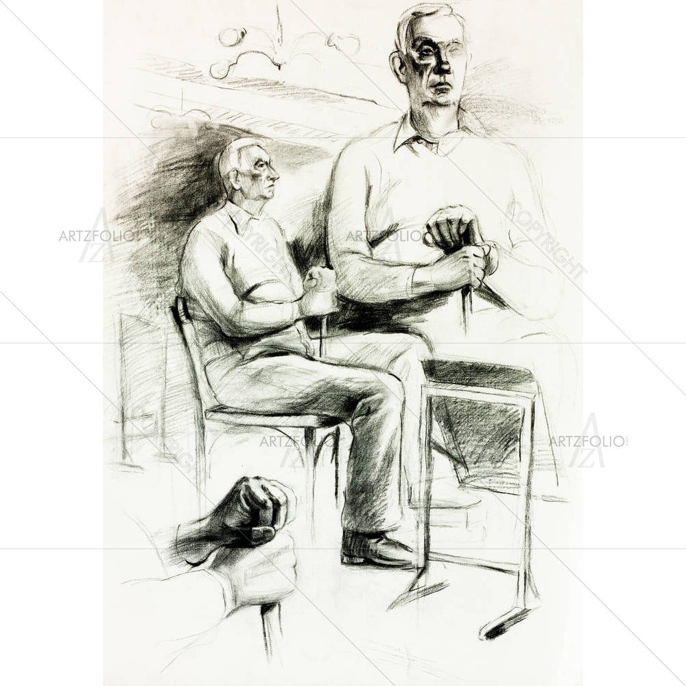 Man Sitting In A Chair — custom-size art design 5001794