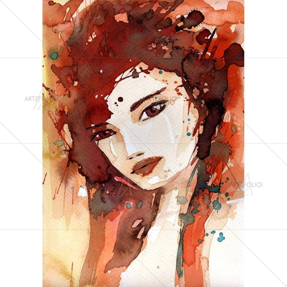 Portrait Of A Young Girl — custom-size art design 5001816