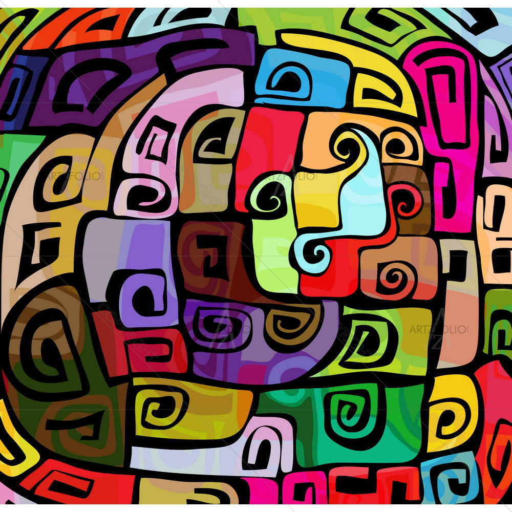 Abstract Colorful Funky Pattern — Abstract custom art by ArtzFolio