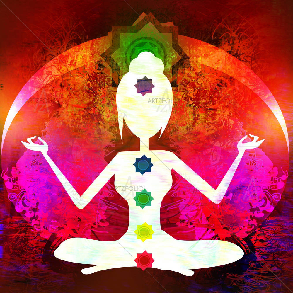 Yoga Lotus Pose D1 — custom-size art design 5001831