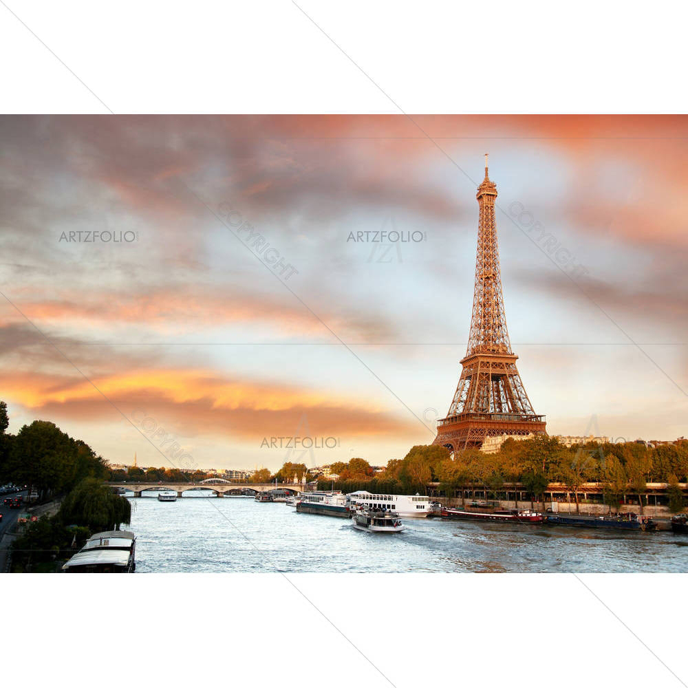 Eiffel Tower Paris France D1 — custom-size art design 5001834