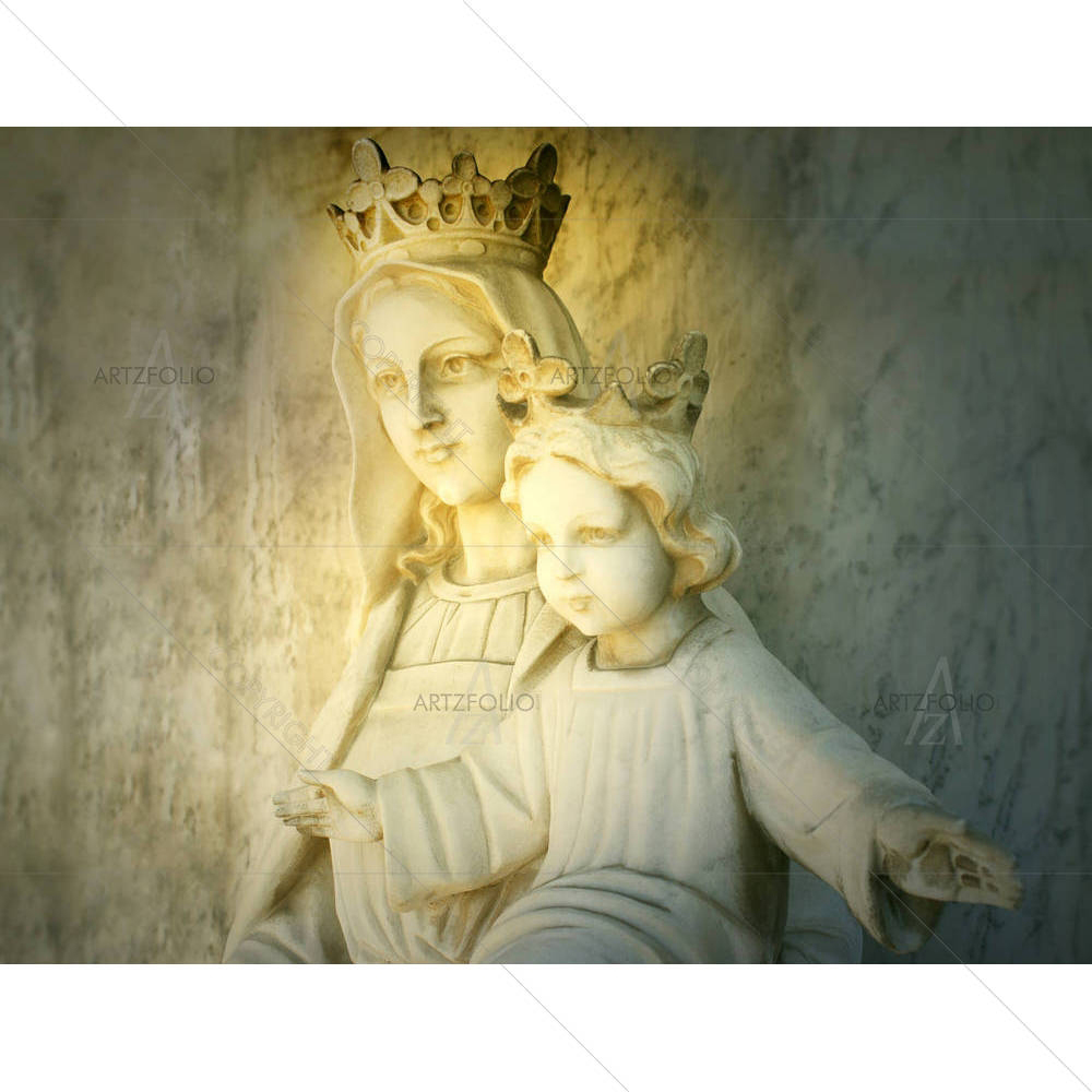 Virgin Mary & Baby Jesus — Devotional custom art by ArtzFolio
