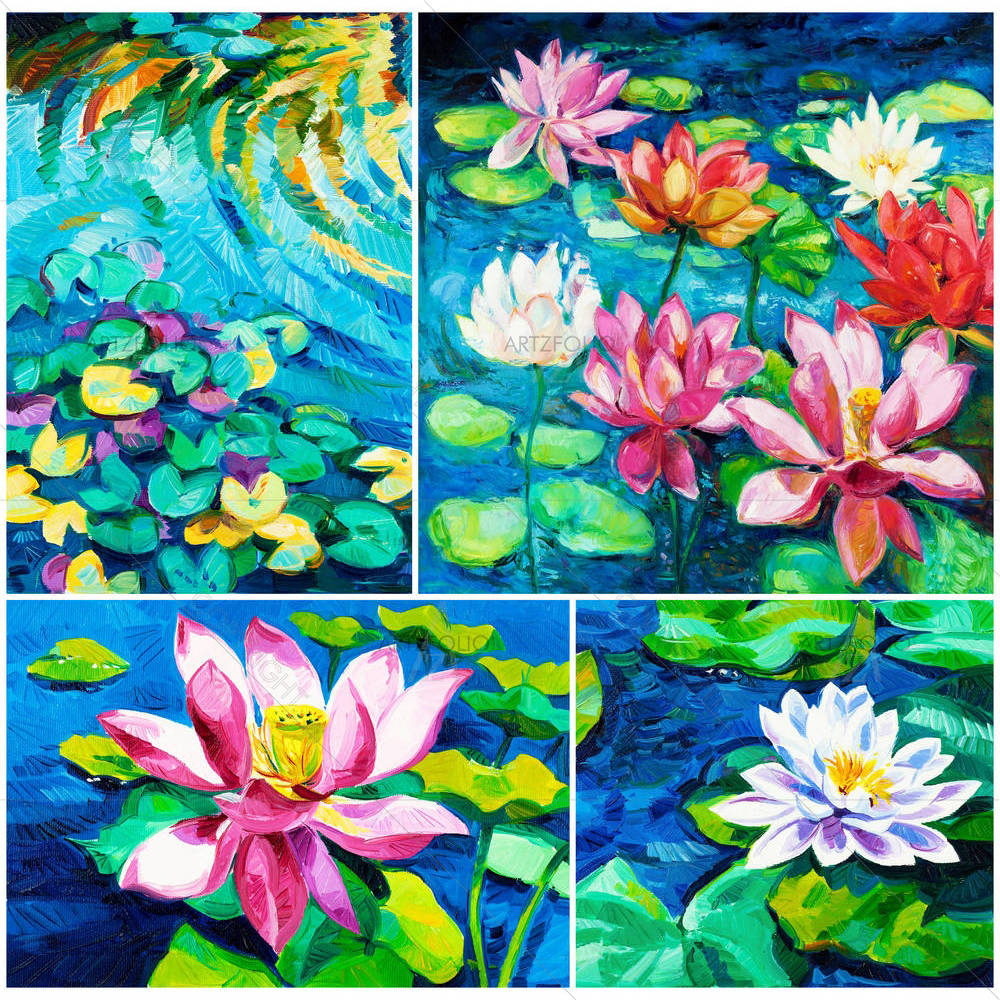 Beautiful Water Lily D3 — Botanical custom art by ArtzFolio