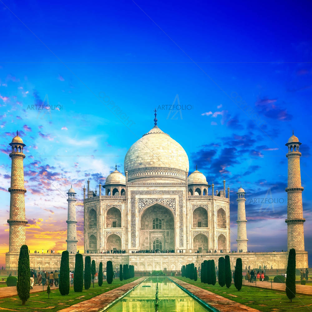 Taj Mahal, India D3 — custom-size art design 5001849