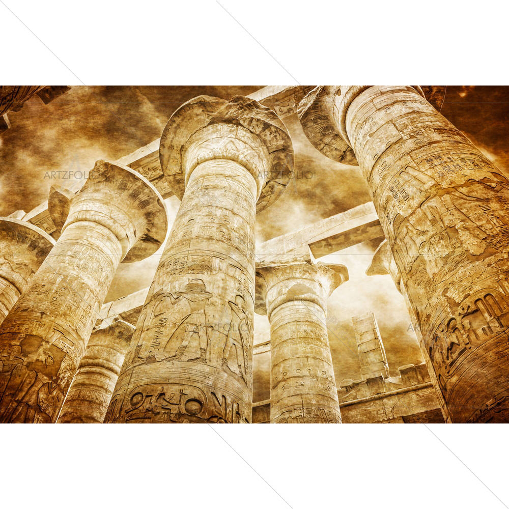 Great Hypostyle Hall At Temple Of Karnak Luxor, Egypt — custom-size art design 5001851