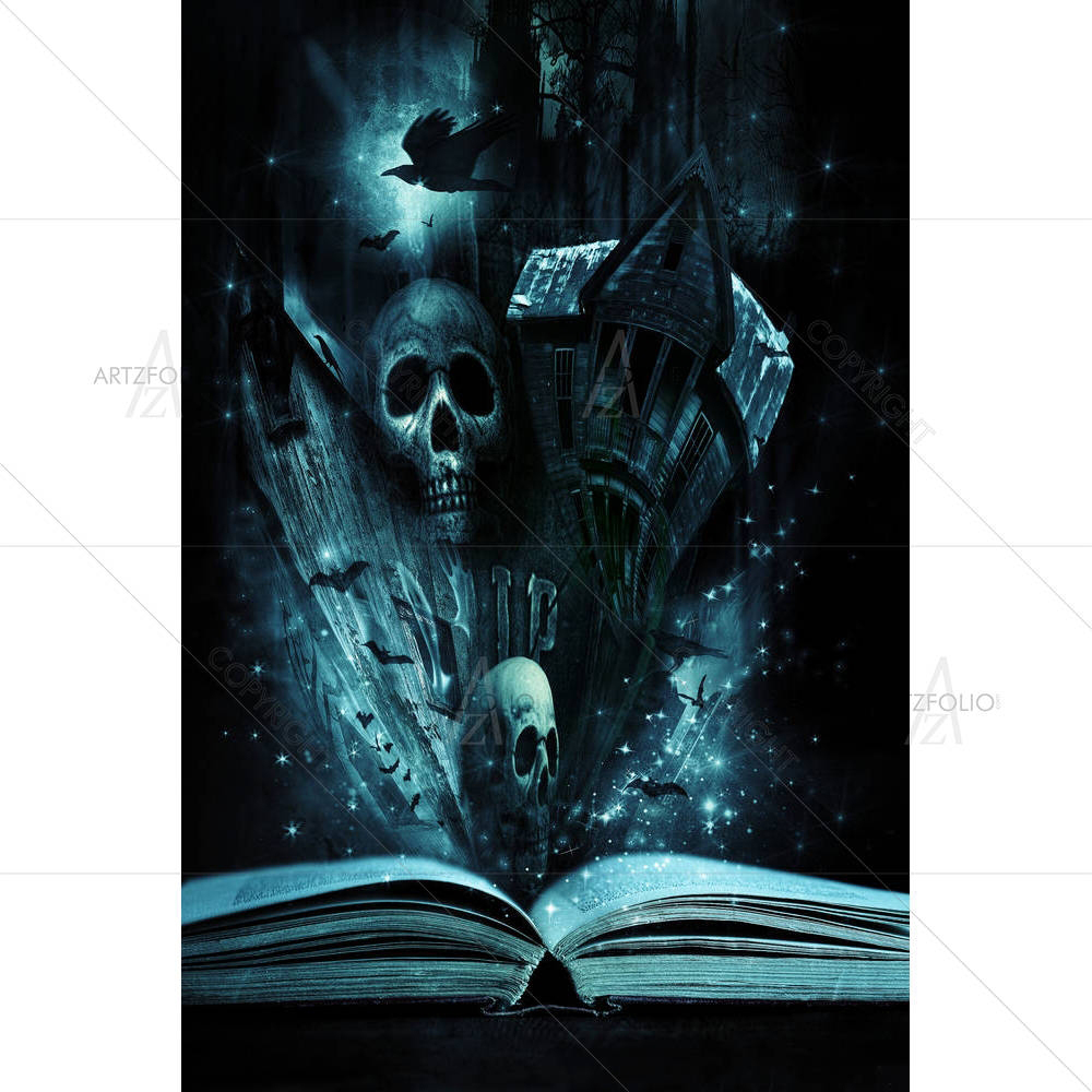 Halloween Stories — custom-size art design 5001863