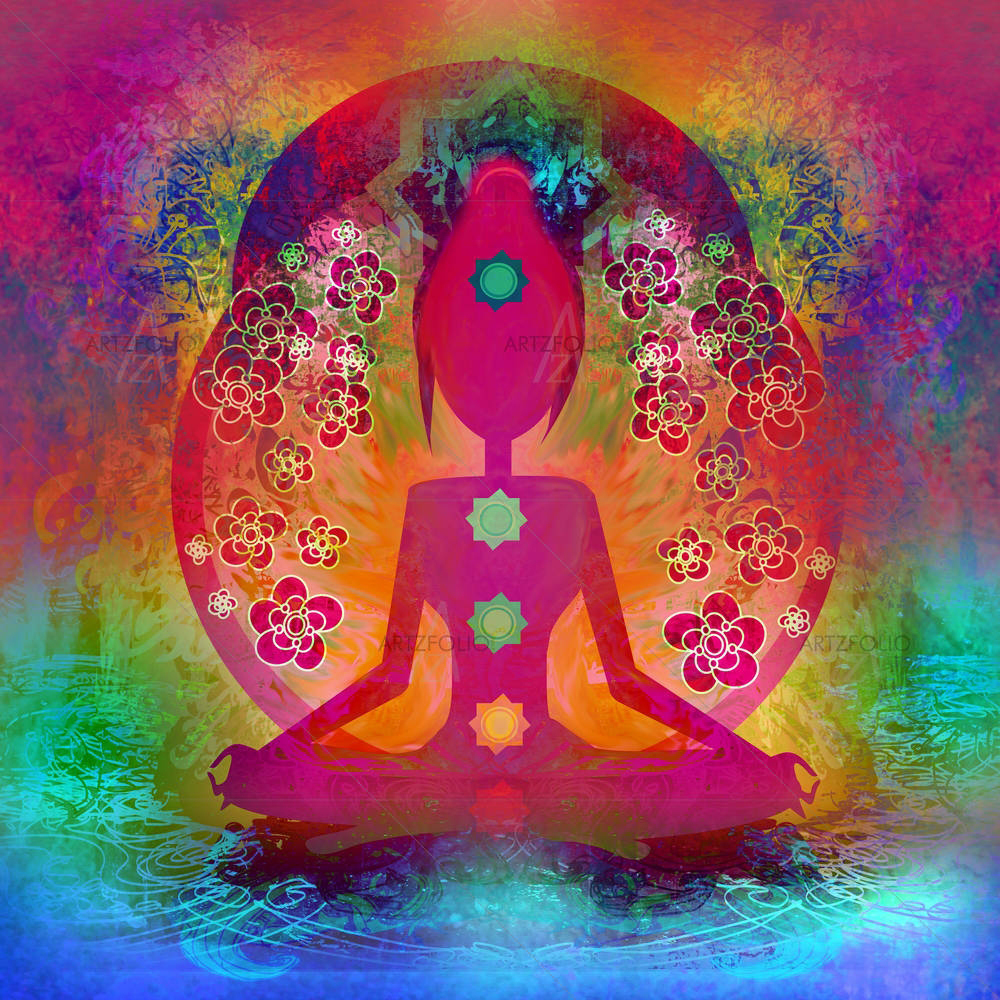 Yoga Lotus Pose D2 — Devotional custom art by ArtzFolio