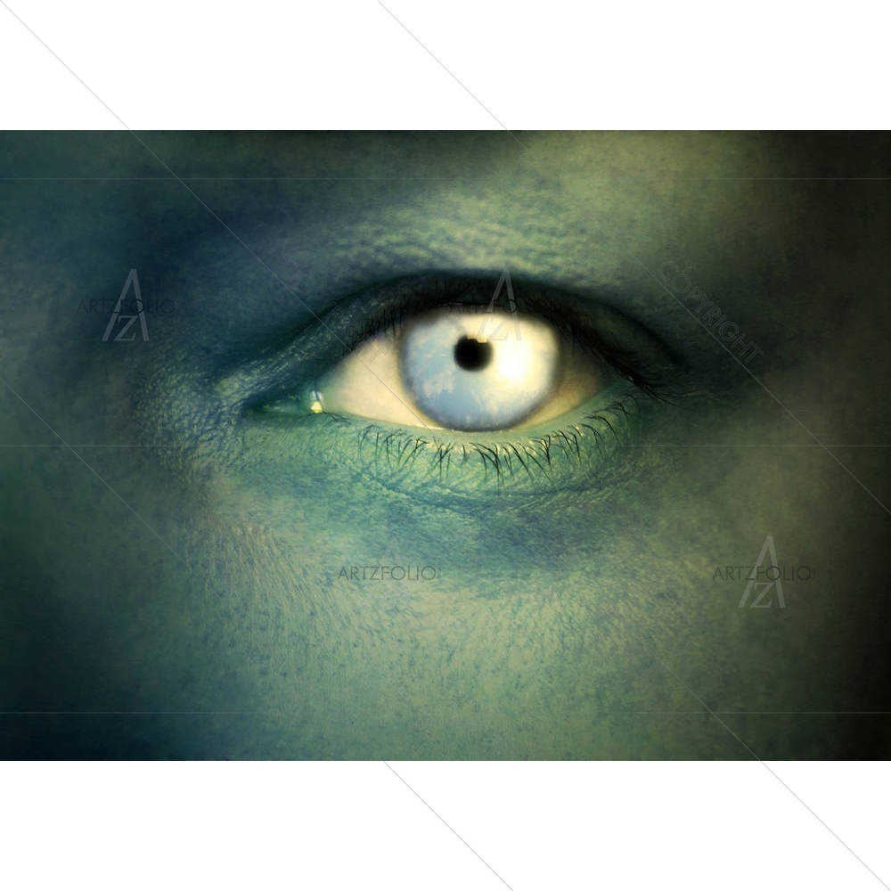 Ecological Concept Human Eye With A Sky In The Iris — Abstract custom art by ArtzFolio
