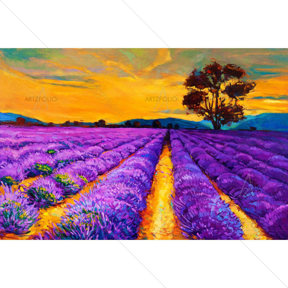 Lavender Fields D2 — custom-size art design 5001896