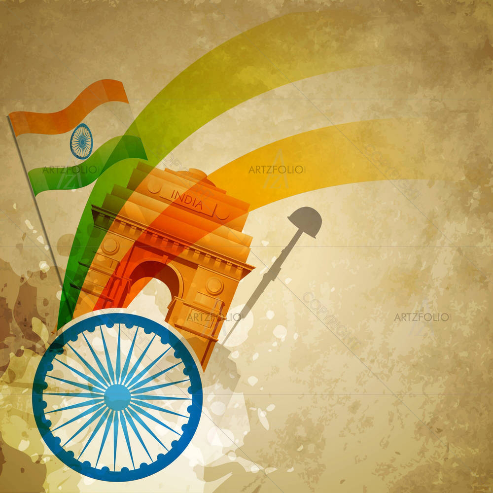 Patriotic Indian Flag — custom-size art design 5001908