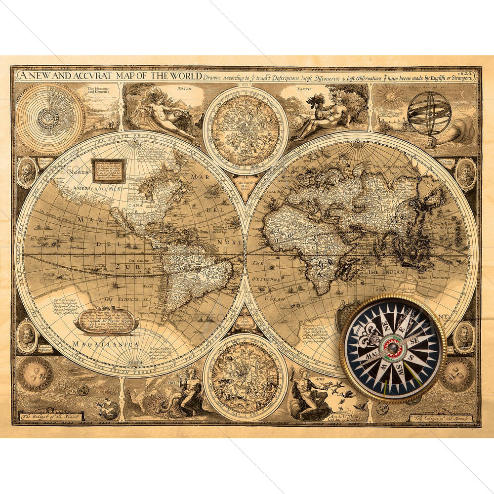1626 Old Map — Abstract custom art by ArtzFolio