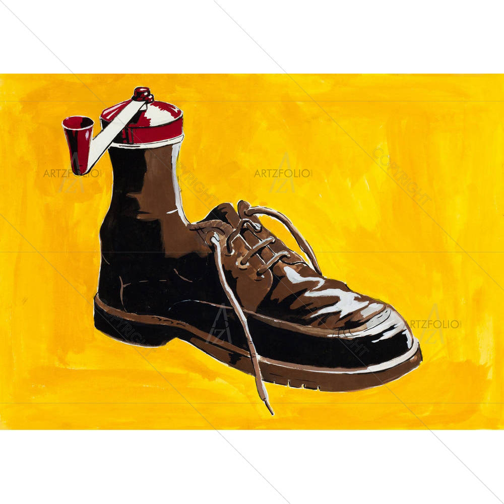 Shoe & Coffee Mill — custom-size art design 5001942
