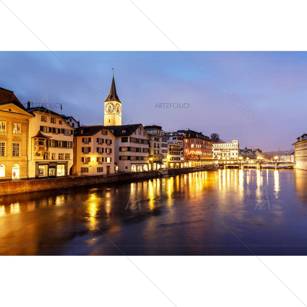 Saint Peter Church in Zurich, Switzerland — Architecture custom art by ArtzFolio
