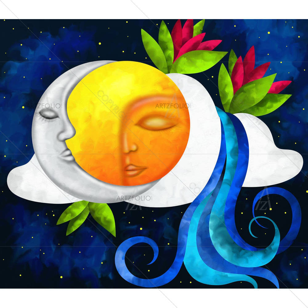 Sun & Moon — custom-size art design 5001953