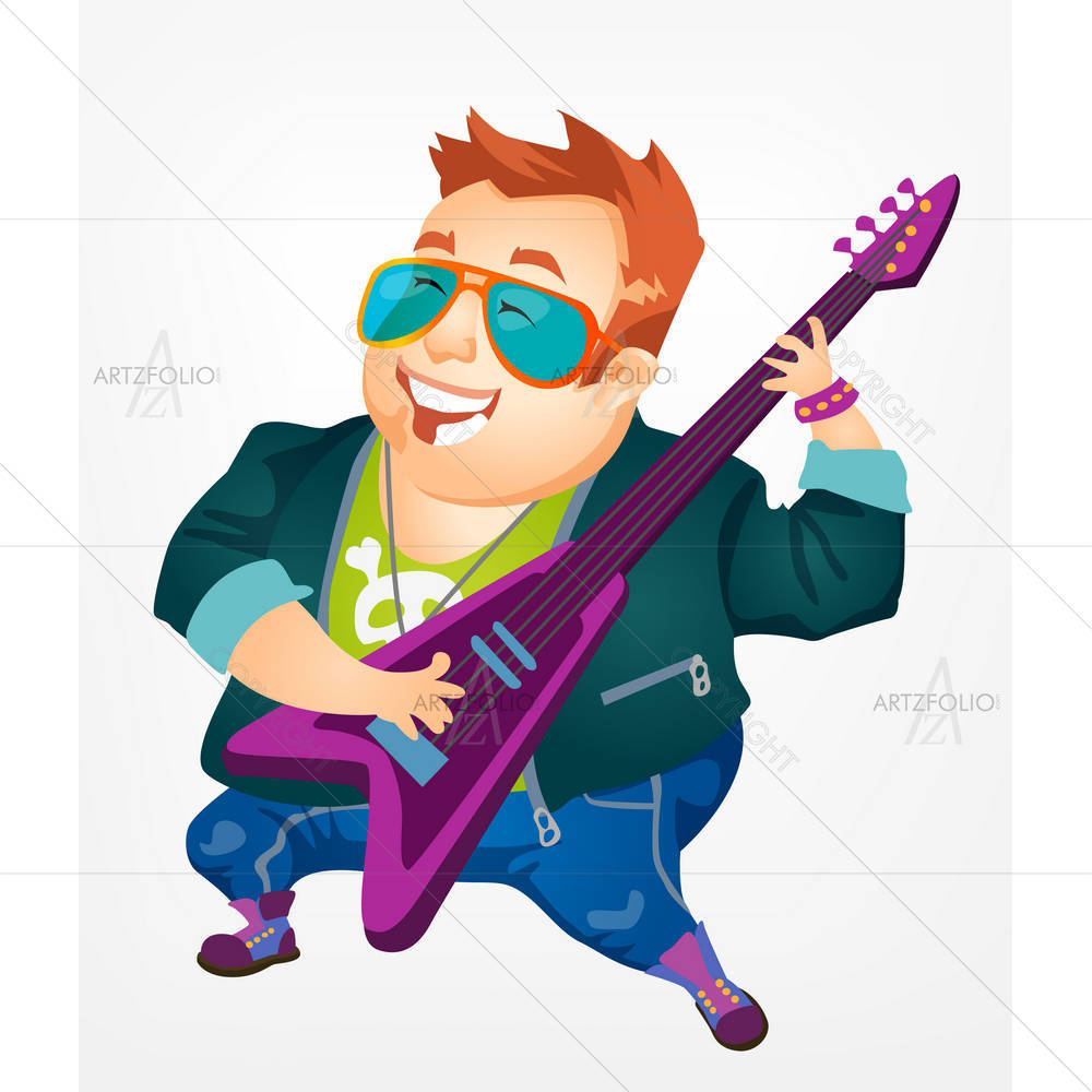 Cheerful Chubby Man — Adult custom art by ArtzFolio