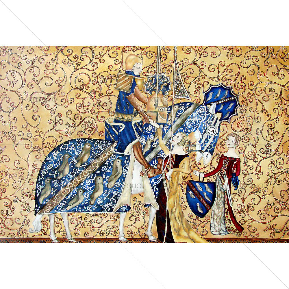 Medival Artwork With King & Queen — custom-size art design 5001980