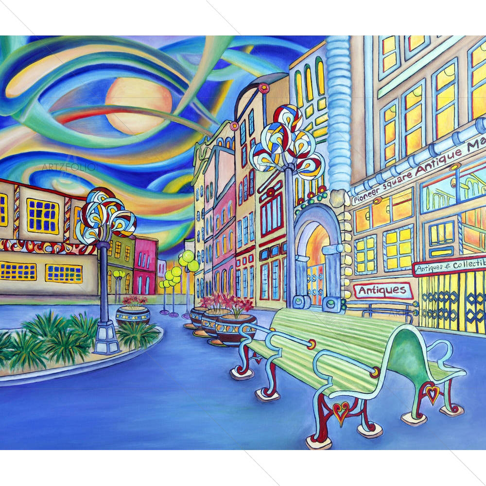Seattle Downtown Modern City D1 — custom-size art design 5001983