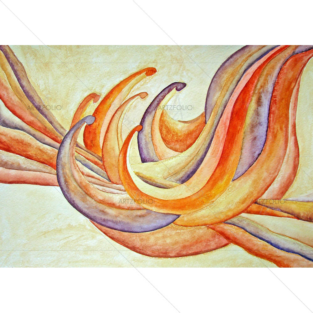 Orange Soft Day Lily Flower — custom-size art design 5001990