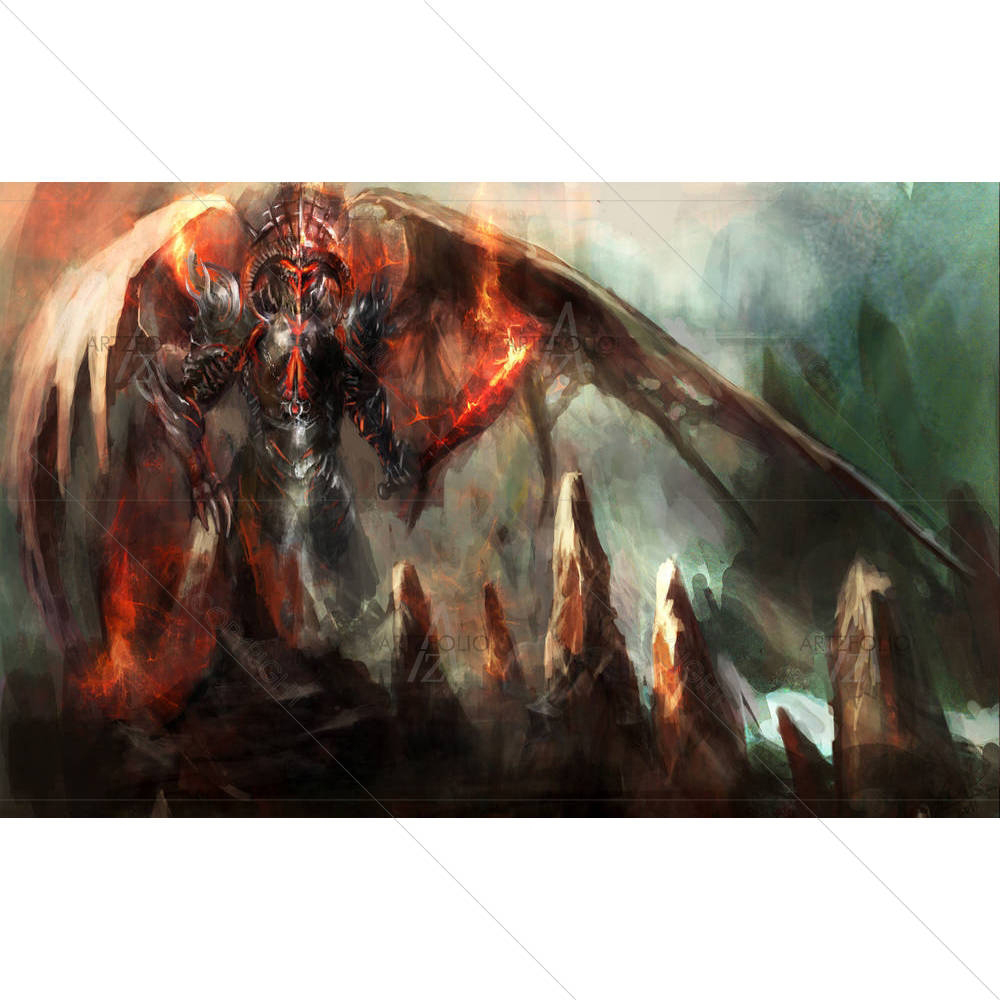 Apocalyptic Flaming Doom Bringer Of Hell — Devotional custom art by ArtzFolio