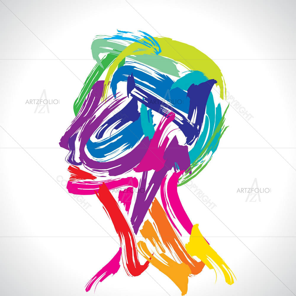 Human Head Thinking D1 — custom-size art design 5002005