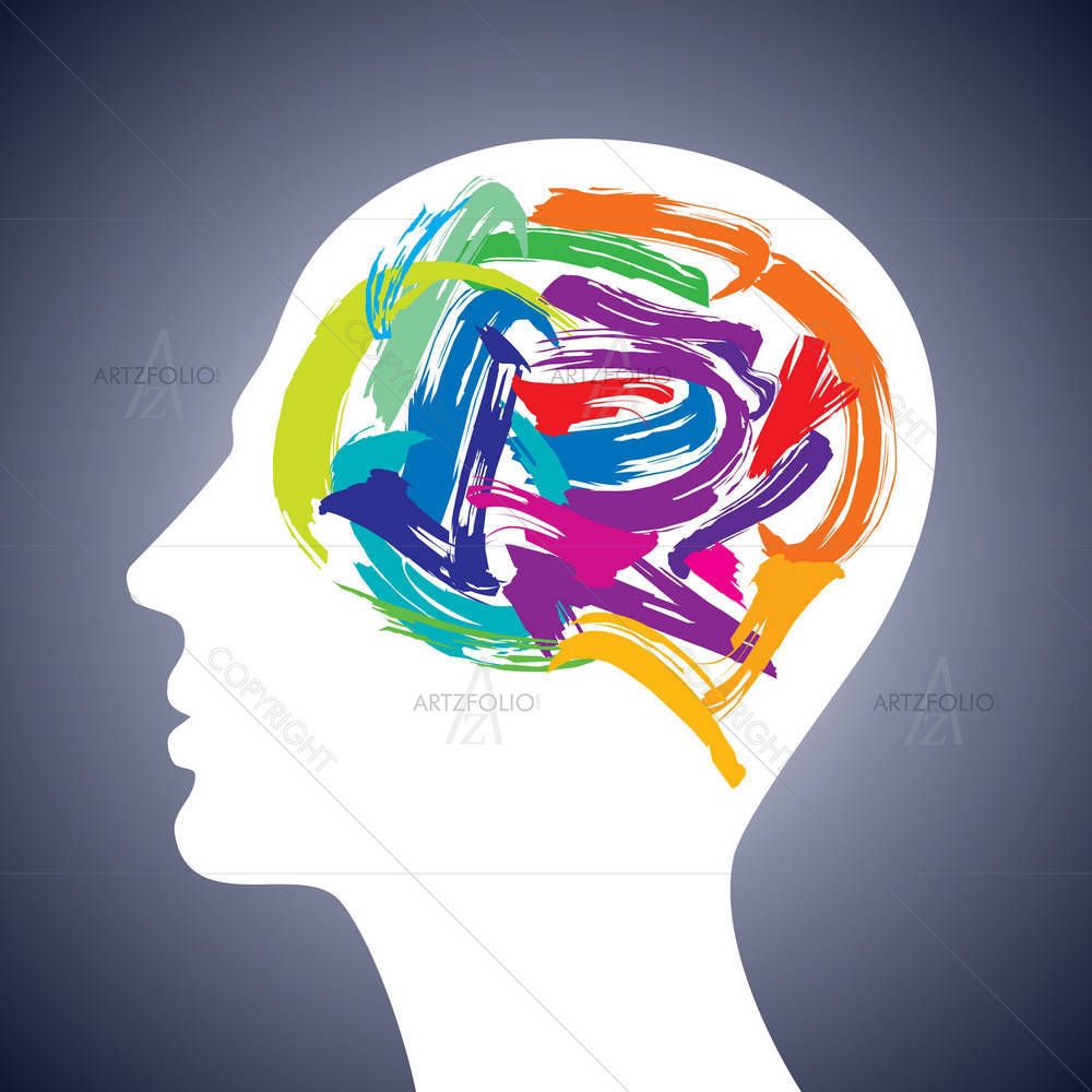 Human Head Thinking D2 — custom-size art design 5002006