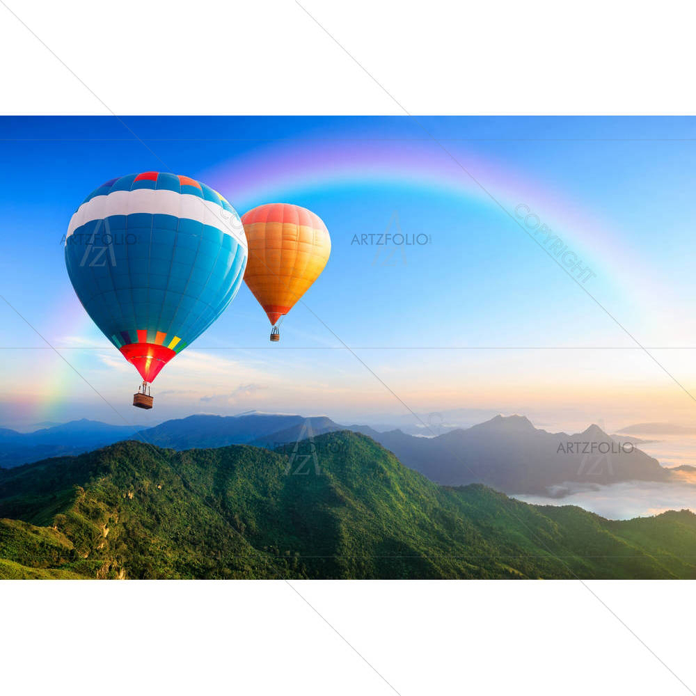 Hot Air Balloons D1 — custom-size art design 5002010