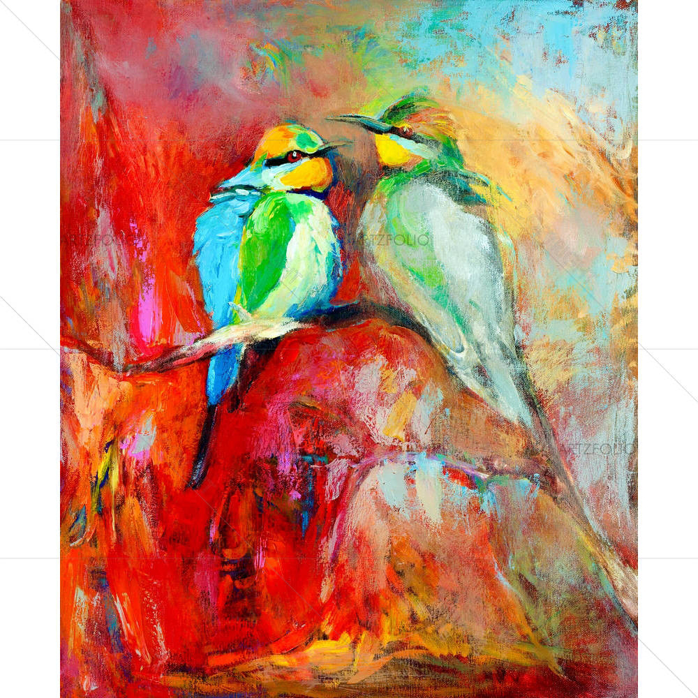 Blue Tailed Bee Eaters D2 — custom-size art design 5002028