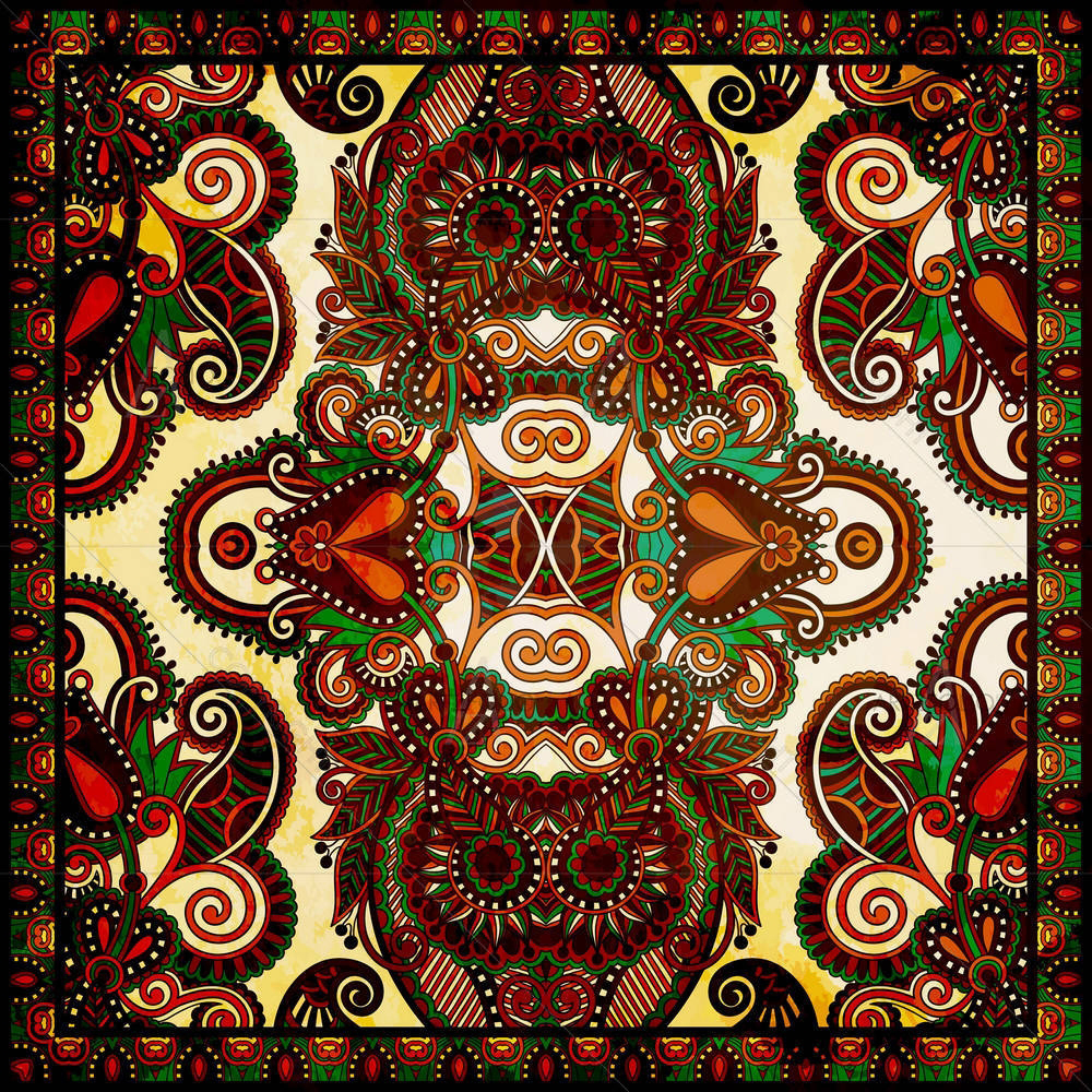 Floral Paisley Bandanna D3 — custom-size art design 5002067