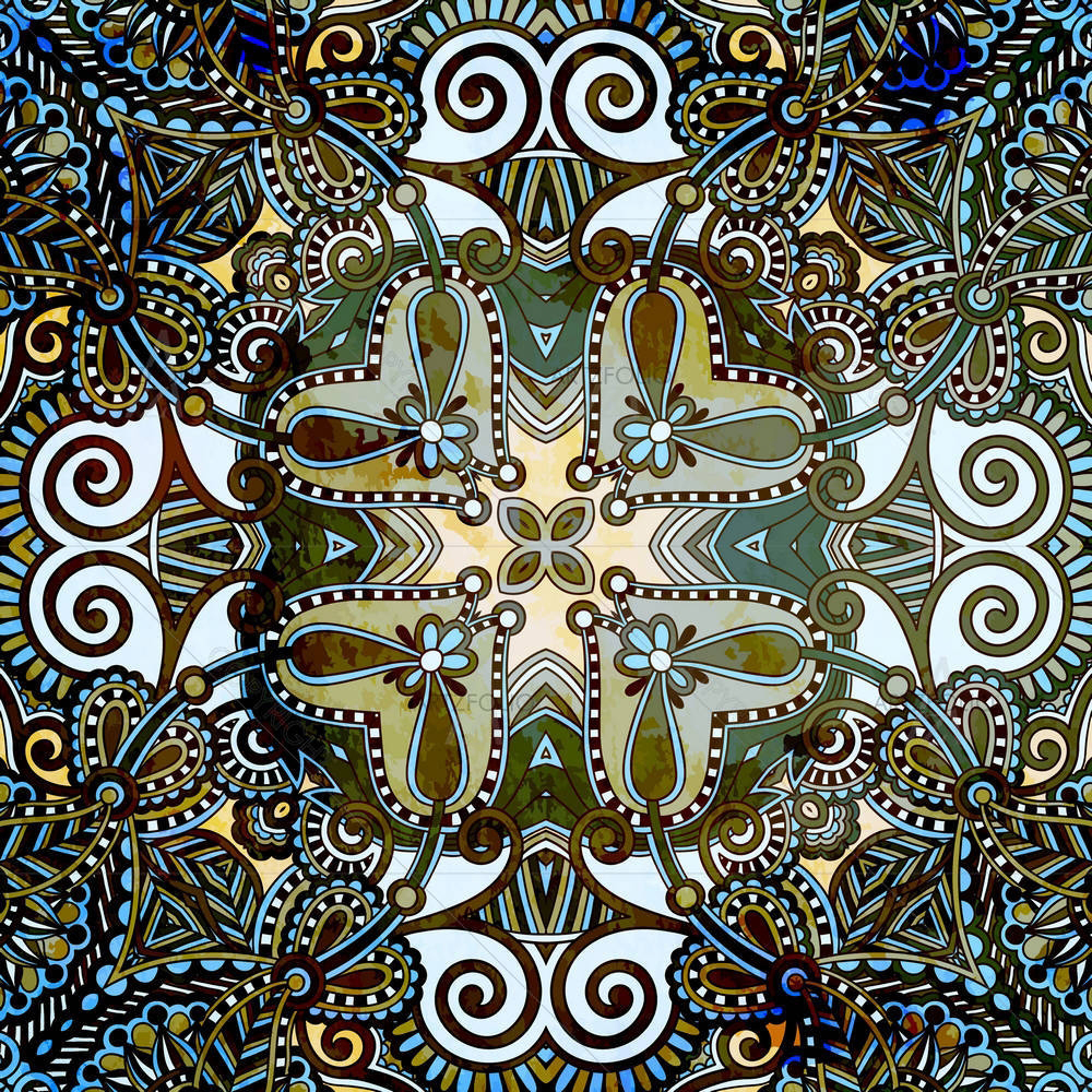 Floral Paisley Bandanna D4 — custom-size art design 5002068