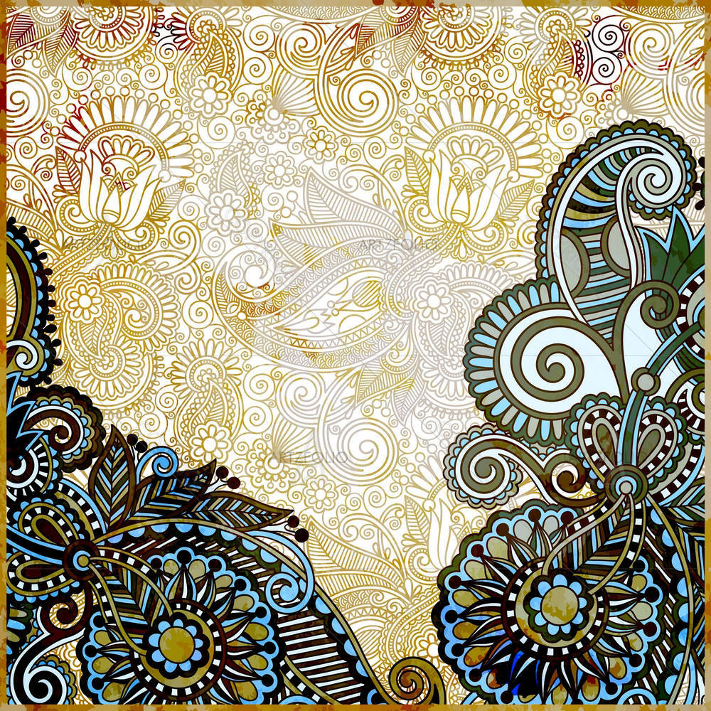Vintage Ornamental Artwork D1 — custom-size art design 5002070